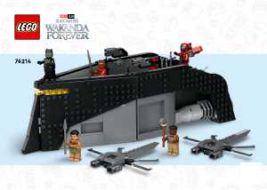 Kullanım kılavuzu Lego set 76214 Super Heroes Black Panther: Suda Savaş