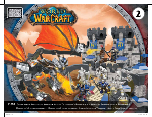 Manual Mega Bloks set 91016 World of Warcraft Deathwings Stormwind assault