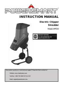 Manual PowerSmart PS10 Garden Shredder