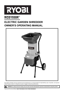 Manual Ryobi RGS-1500R Garden Shredder