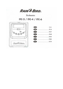 Manuale Rainbird ITC-2 Centralina irrigazione