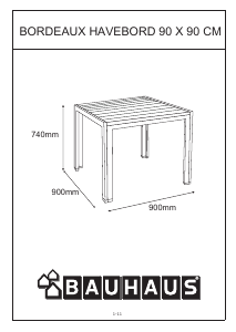 Bruksanvisning Bauhaus Bordeaux Hagebord