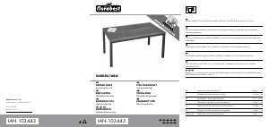 Manual Florabest IAN 103443 Garden Table