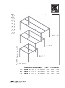 Instrukcja Kettler Cubic Stół ogrodowy