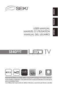 Manual de uso Seiki SE40FYP1T Televisor de LED