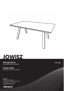 मैनुअल Mirpol Jowisz गार्डन टेबल