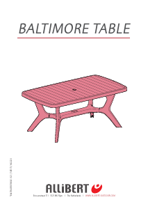 Manual Allibert Baltimore Garden Table