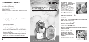 Manual TOMY 1245 Walkabout Platinum Baby Monitor