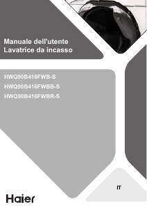 Manuale Haier HWQ90B416FWBB-S Lavatrice