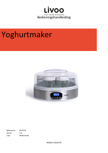 Handleiding Livoo DOP216 Yoghurtmaker