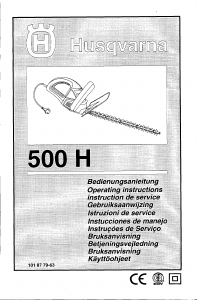 Manuale Husqvarna 500H Tagliasiepi