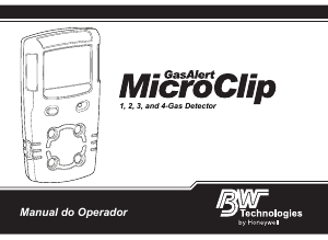 Manual BW Technologies GasAlert MicroClip Indicador de nível de gás