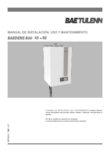 Manual de uso Baetulenn Baedens B30 45 Caldera de calefacción central