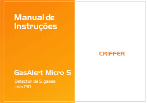 Manual Criffer GasAlert Micro 5 Indicador de nível de gás