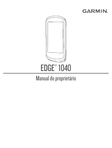 Manual Garmin Edge 1040 Solar Ciclo-computador