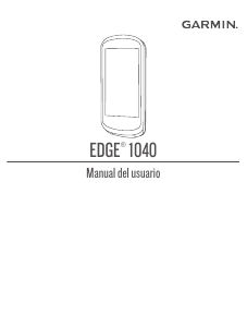 Manual de uso Garmin Edge 1040 Solar Ciclocomputador