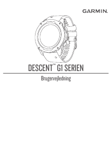 Brugsanvisning Garmin Descent G1 Dykkercomputer