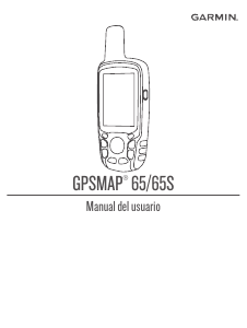 Manual de uso Garmin GPSMAP 65 Navegación de mano