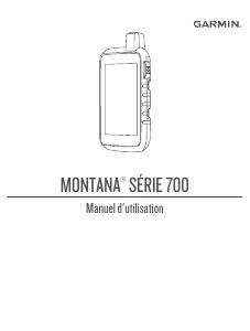 Mode d’emploi Garmin Montana 700i Navigation portable
