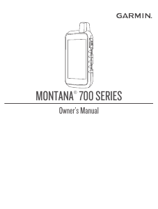 Handleiding Garmin Montana 700i Handheld navigatiesysteem