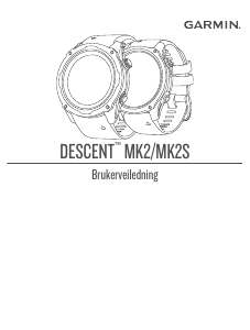 Bruksanvisning Garmin Descent MK2 Smartklokke