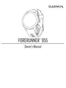 Manual Garmin Forerunner 955 Solar Smart Watch