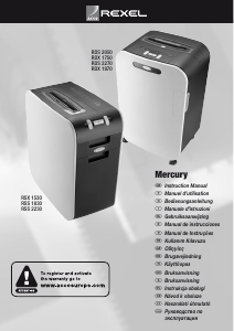 Manual Rexel Mercury RDX1750 Paper Shredder