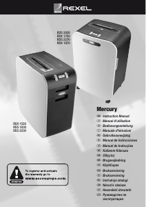 Manual Rexel Mercury RDX1970 Paper Shredder