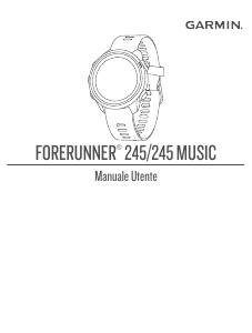 Manuale Garmin Forerunner 245 Orologio sportivo