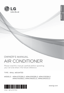 Manual LG ARNU18GSCL2 Air Conditioner