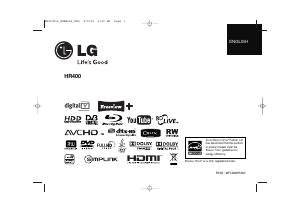 Manual LG HR400 Blu-ray Player