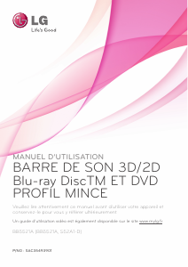 Mode d’emploi LG BB5521A Système home cinéma