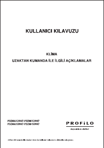 Kullanım kılavuzu Profilo P3ZMA18907 Klima