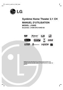 Mode d’emploi LG J10HD-D Système home cinéma