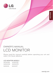 Manual LG W2243S-PF LCD Monitor