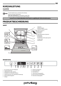 Bedienungsanleitung Privileg RCIO 3C34 Geschirrspüler