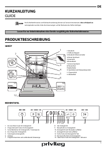 Bedienungsanleitung Privileg RFC 3C24 Geschirrspüler