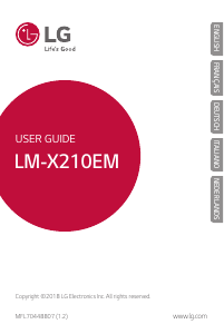 Handleiding LG LM-X210EM Mobiele telefoon