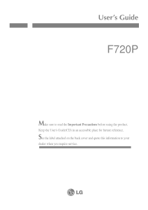 Handleiding LG F720P Monitor