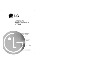 Manuale LG MF-PD360 Lettore Mp3