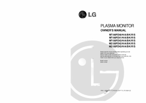 Manual LG MZ-50PZ43S Plasma Monitor