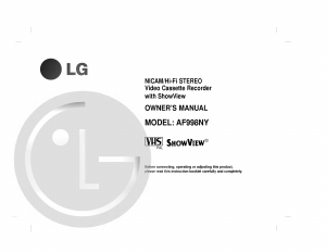 Handleiding LG AF998NY Videorecorder