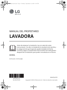 Manual de uso LG F1P1CY2W Lavadora