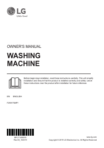 Manual LG F2WV7S8P1 Washing Machine