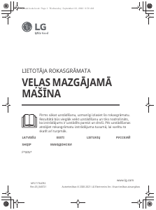 Vadovas LG F4WN608S1 Skalbimo mašina