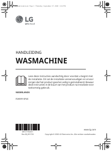 Handleiding LG F6WV910P2EA Wasmachine