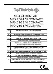 Handleiding De Dietrich MPX 24/28 MI COMPACT CV-ketel