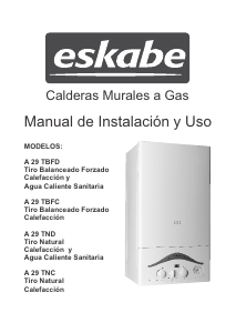 Manual de uso Eskabe A 29 TNC Caldera de calefacción central