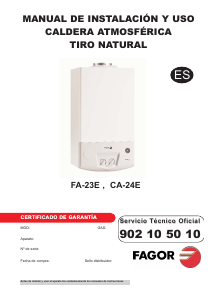 Manual de uso Fagor CA-24E Caldera de calefacción central