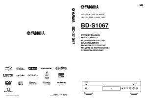 Mode d’emploi Yamaha BD-S1067 Lecteur de blu-ray